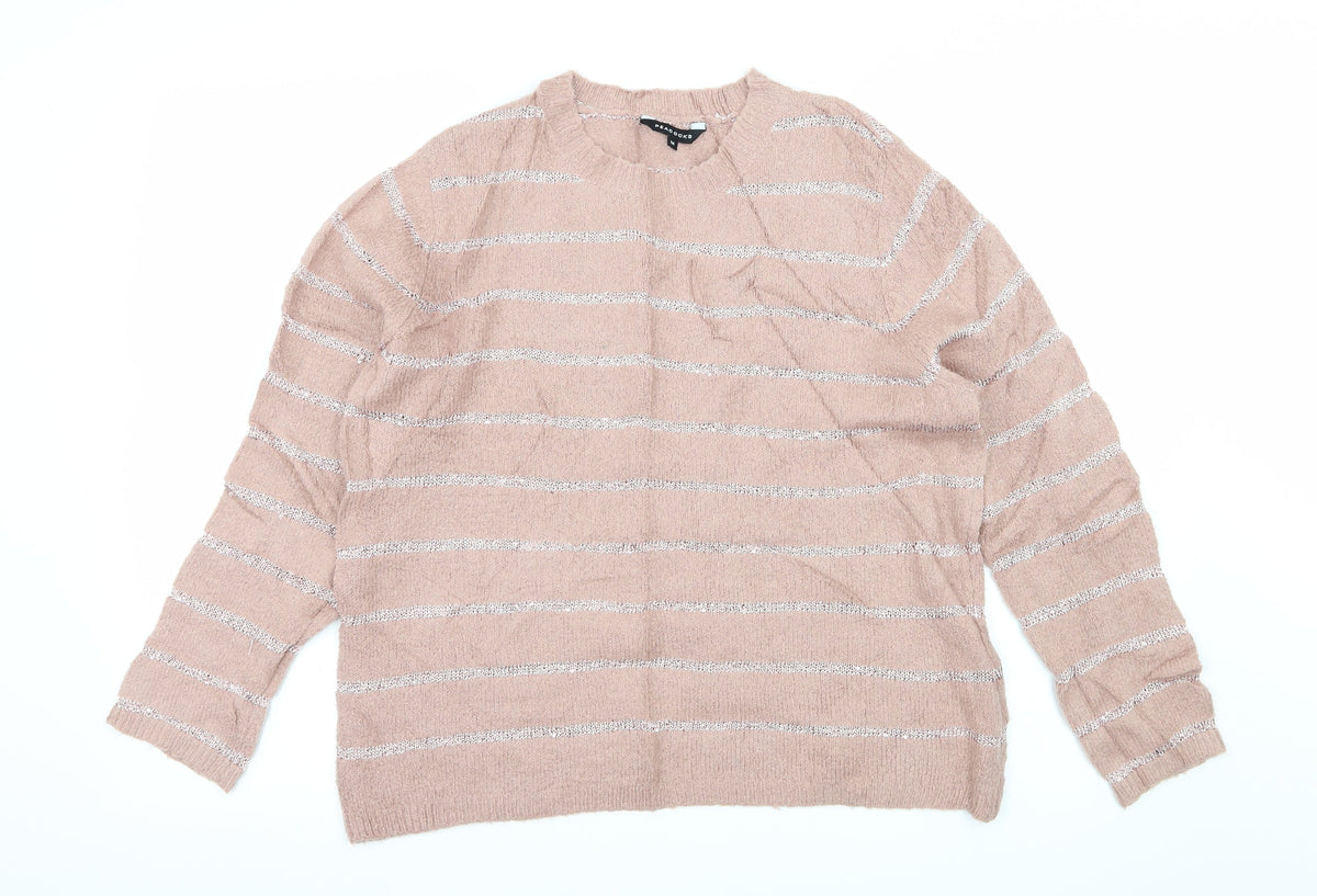 Peacocks Womens Pink  Knit Pullover Jumper Size M