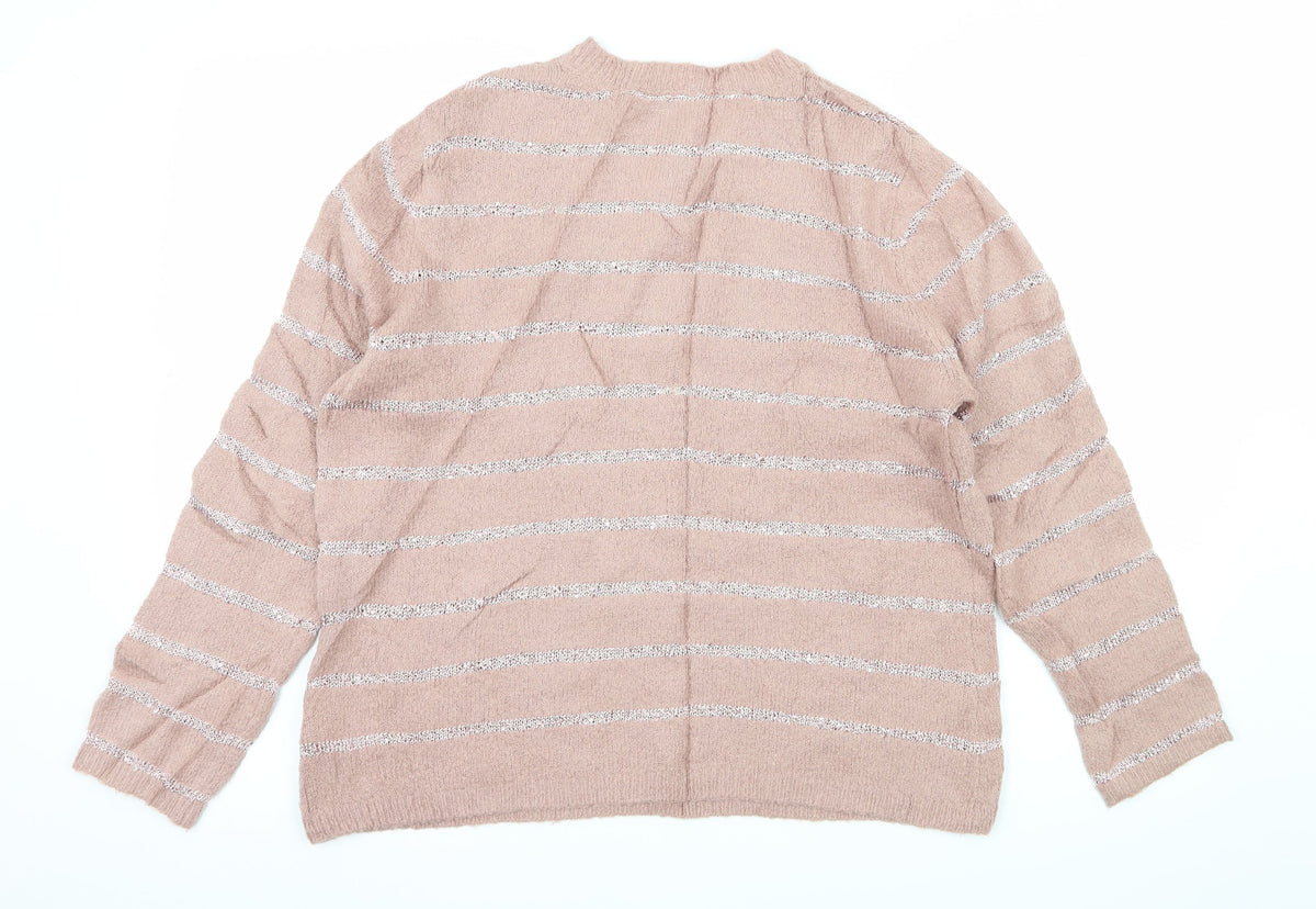 Peacocks Womens Pink  Knit Pullover Jumper Size M