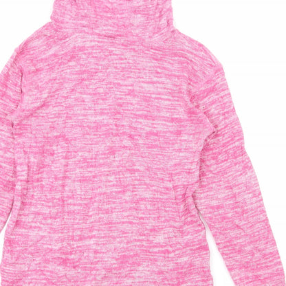 M&Co Girls Pink  Jacquard Pullover Hoodie Size 9-10 Years  - Butterfly