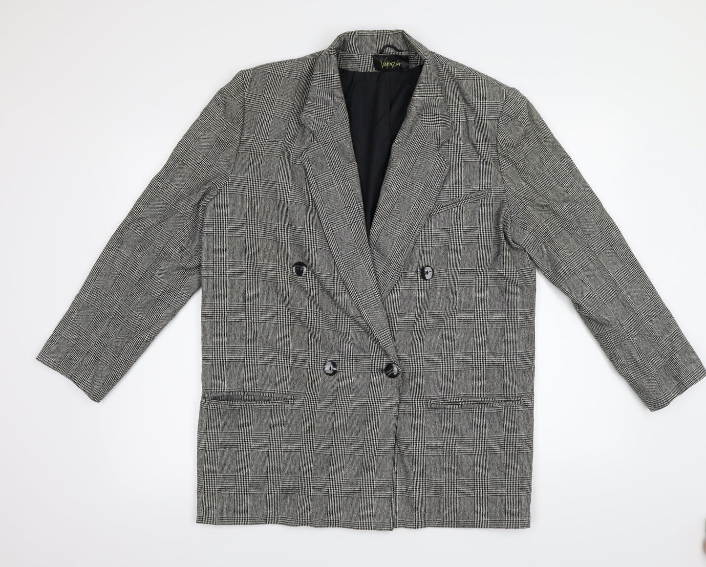 Valenzia Womens Grey Geometric  Overcoat Coat Size 14