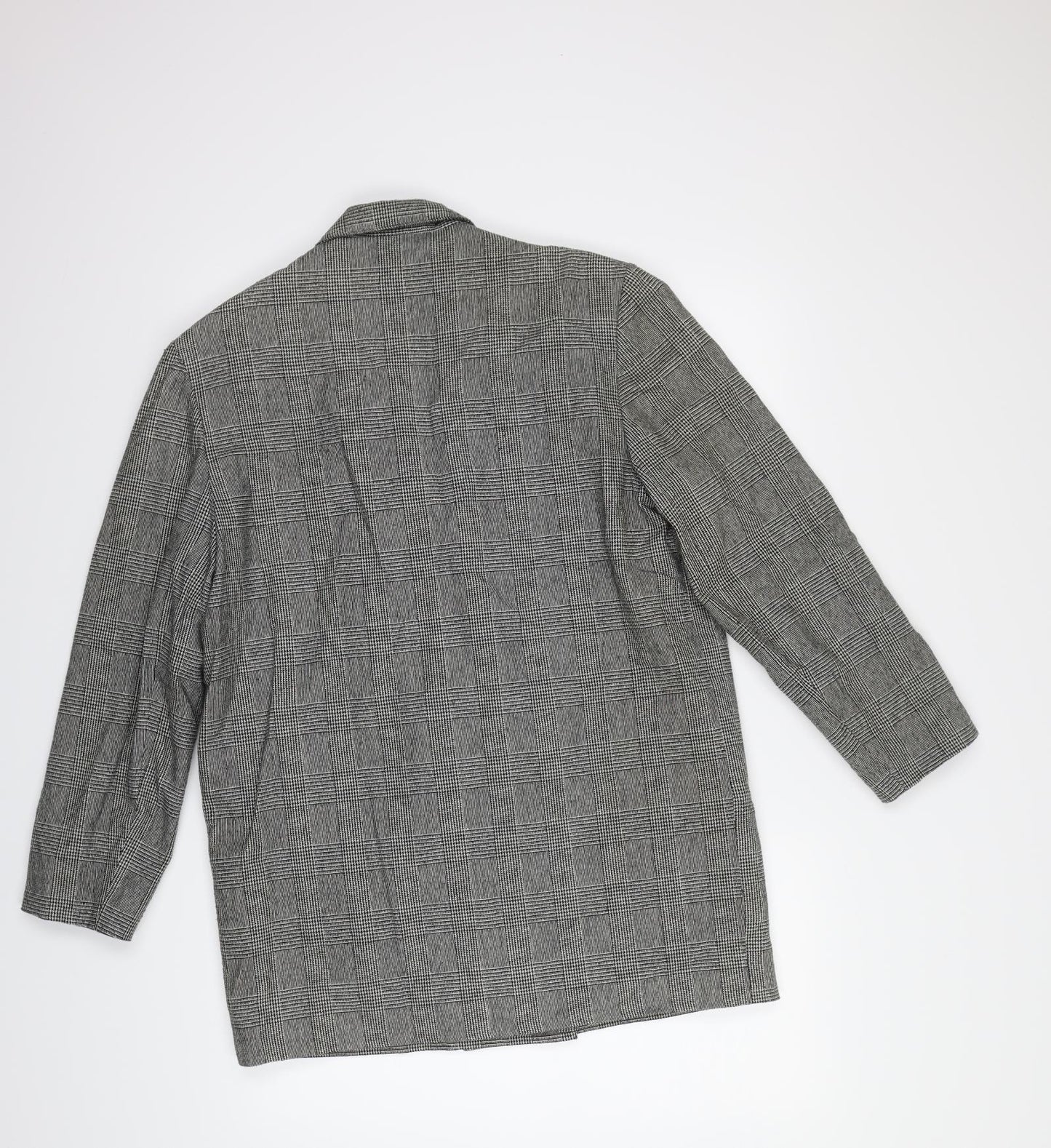 Valenzia Womens Grey Geometric  Overcoat Coat Size 14
