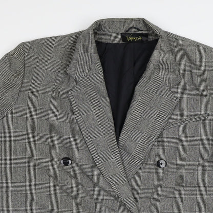 Valenzia Womens Grey Geometric  Overcoat Coat Size 14