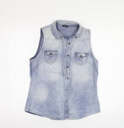 George Womens Blue   Basic Blouse Size 10