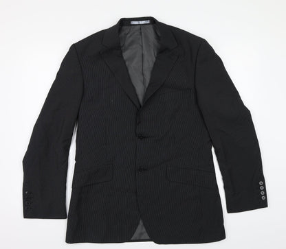 Mens UK Size 38 Burton Regular Black Suit Jacket