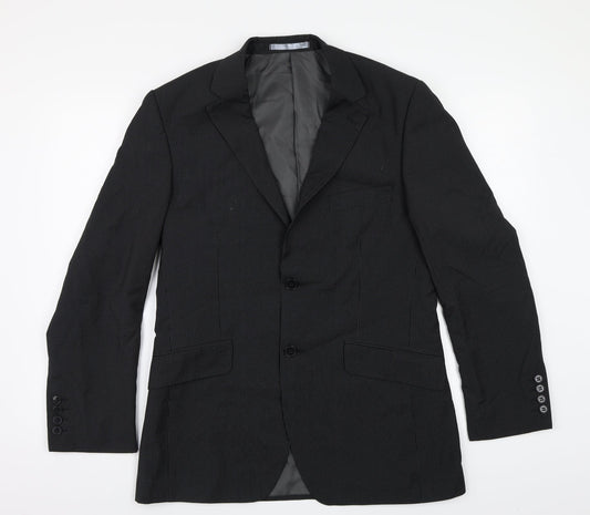 Mens UK Size 38 Burton Regular Black Suit Jacket