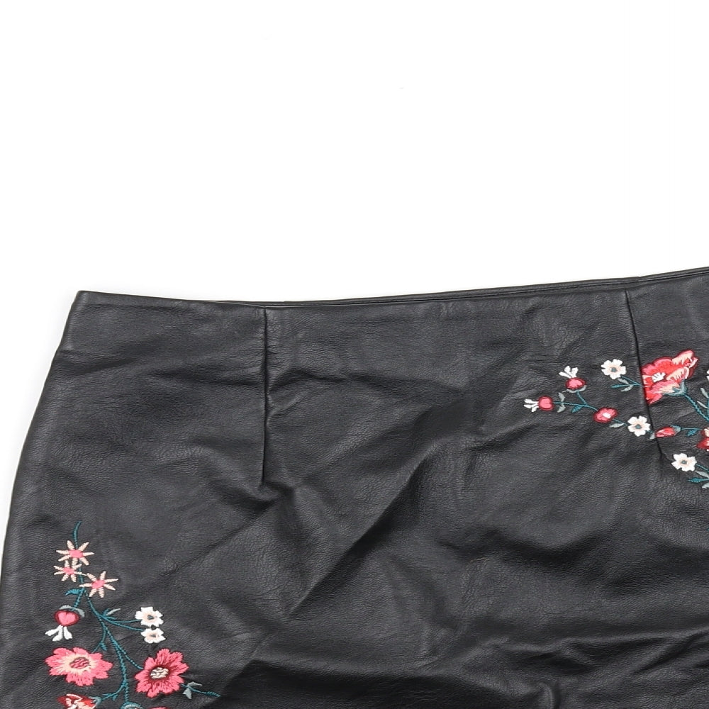 Papaya Womens Black   Flare Skirt Size 10