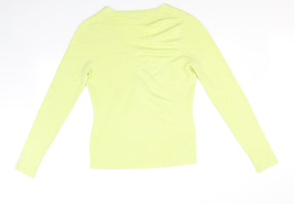 Womens UK Size 12 Wallis Yellow Basic Blouse