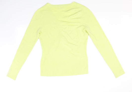 Womens UK Size 12 Wallis Yellow Basic Blouse