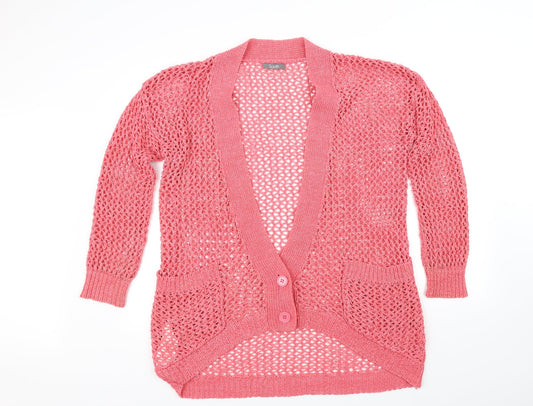 South Womens Pink   Cardigan Jumper Size 14