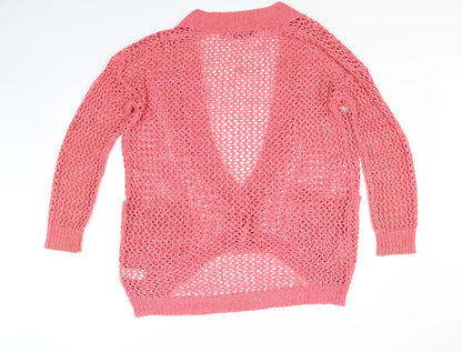 South Womens Pink   Cardigan Jumper Size 14