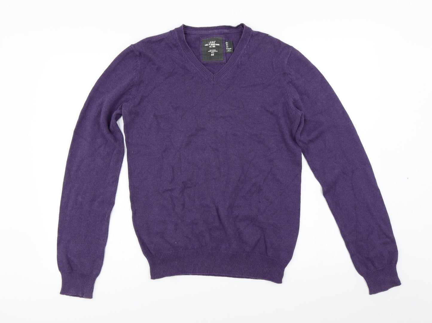 H&M Mens Purple   Pullover Jumper Size S
