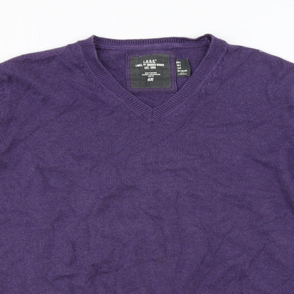 H&M Mens Purple   Pullover Jumper Size S