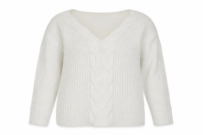 Yoins Womens Ivory   Pullover Jumper Size M