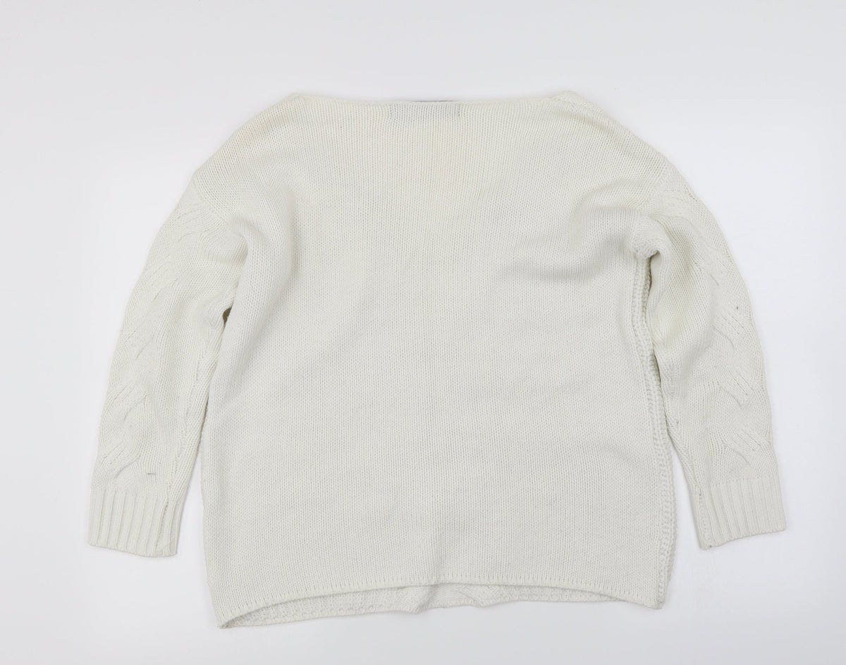 Yoins Womens Ivory   Pullover Jumper Size M