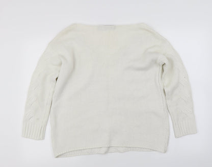 Yoins Womens Ivory   Pullover Jumper Size M