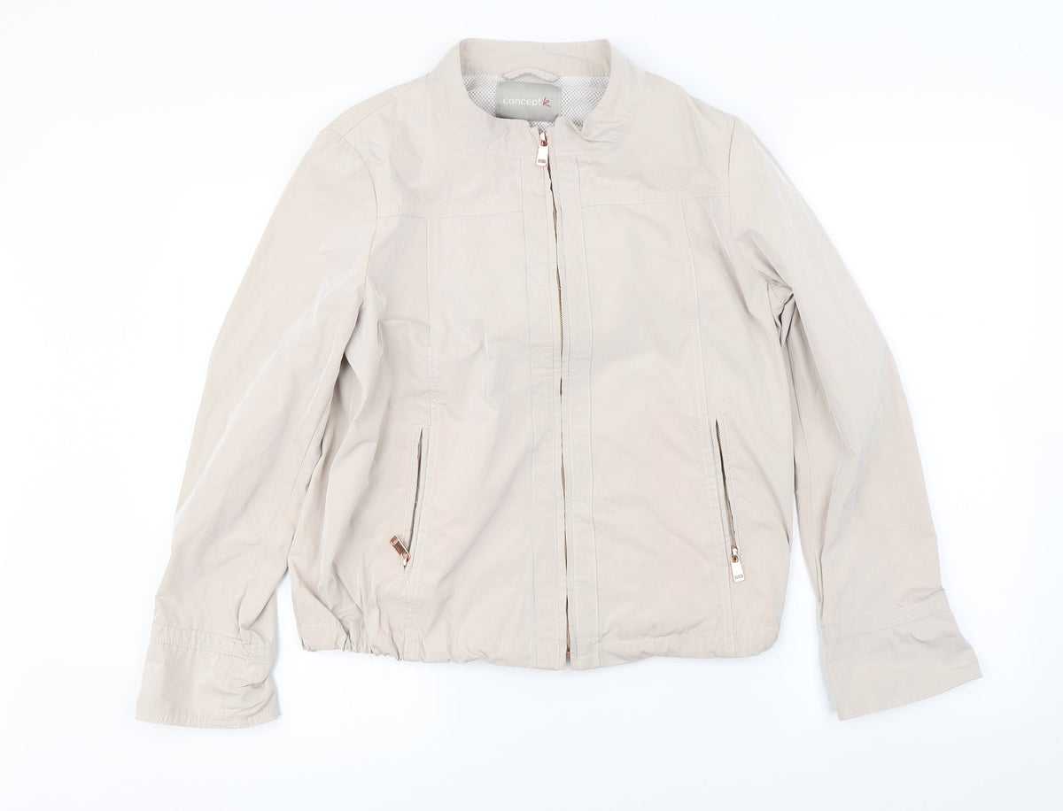 Concept K  Womens Beige   Jacket Coat Size 14