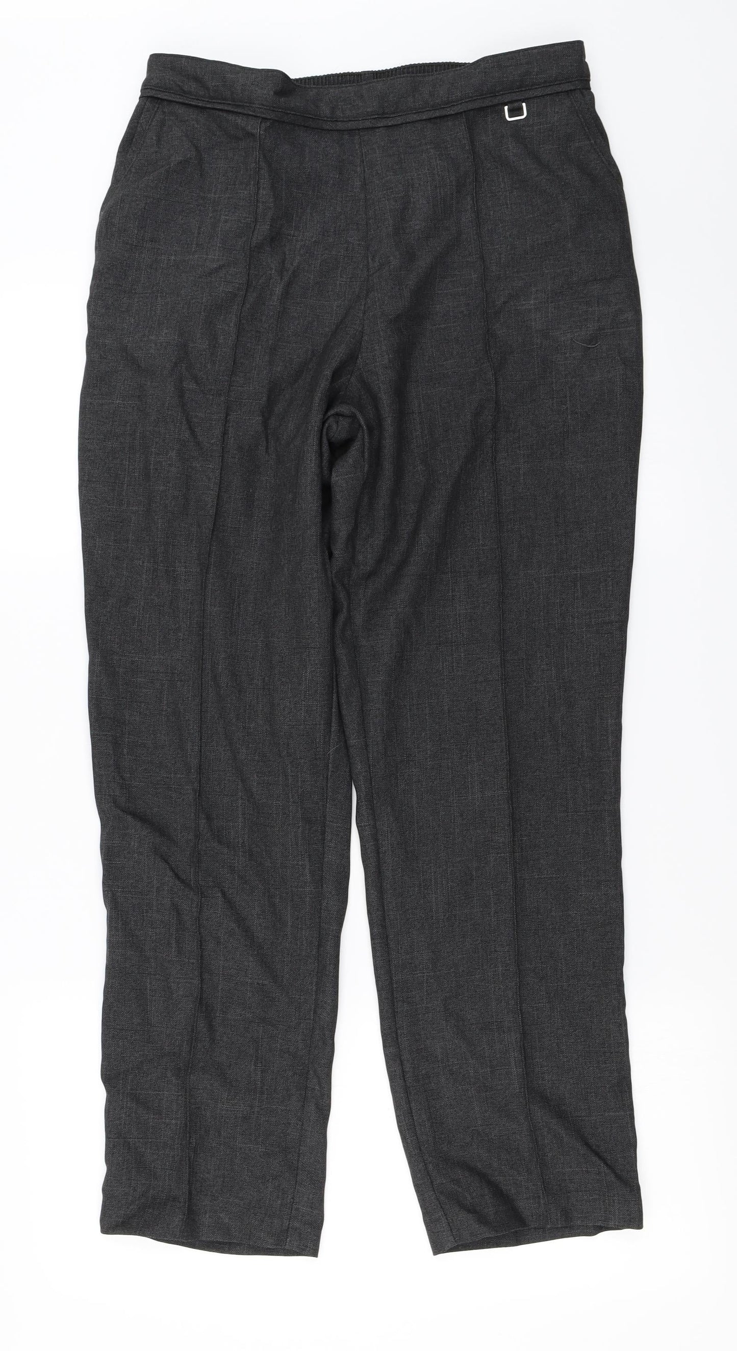 Womens UK Size 12 Marks and Spencer Regular Fit  Grey Trousers