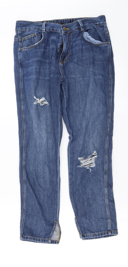 Zara Womens Blue   Straight Jeans Size 28 in L24 in