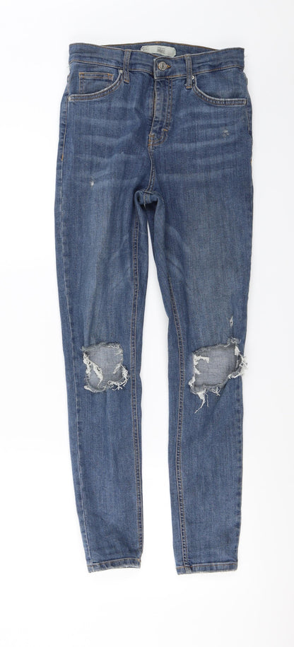 Topshop Womens Blue   Skinny Jeans Size 28 in L32 in