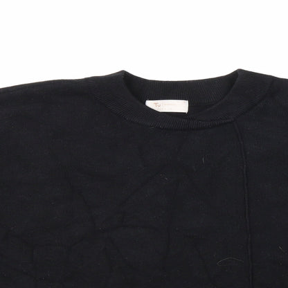 Tu Womens Black  Knit Pullover Jumper Size 18