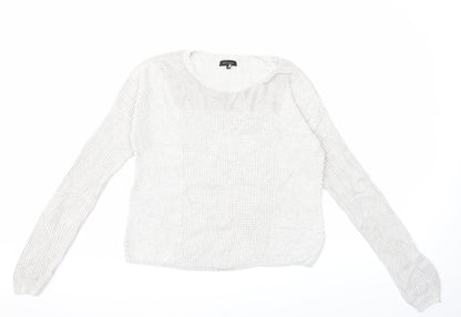 New Look Womens Grey  Knit Pullover Jumper Size 14