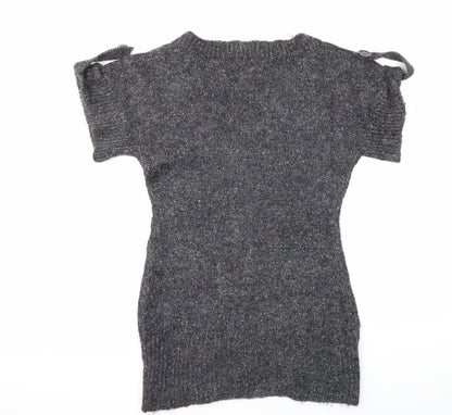 Internacionale Womens Grey  Knit Pullover Jumper Size 14