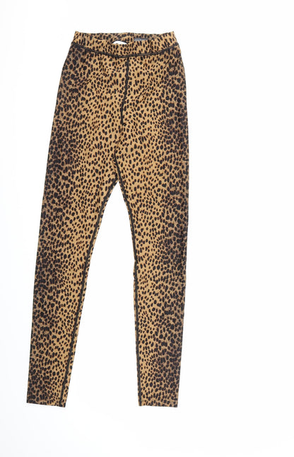 H&M Womens Brown Animal Print  Carrot Leggings Size S L28 in
