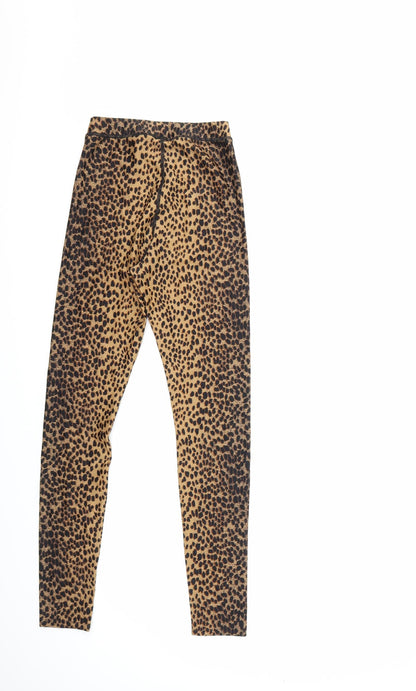 H&M Womens Brown Animal Print  Carrot Leggings Size S L28 in