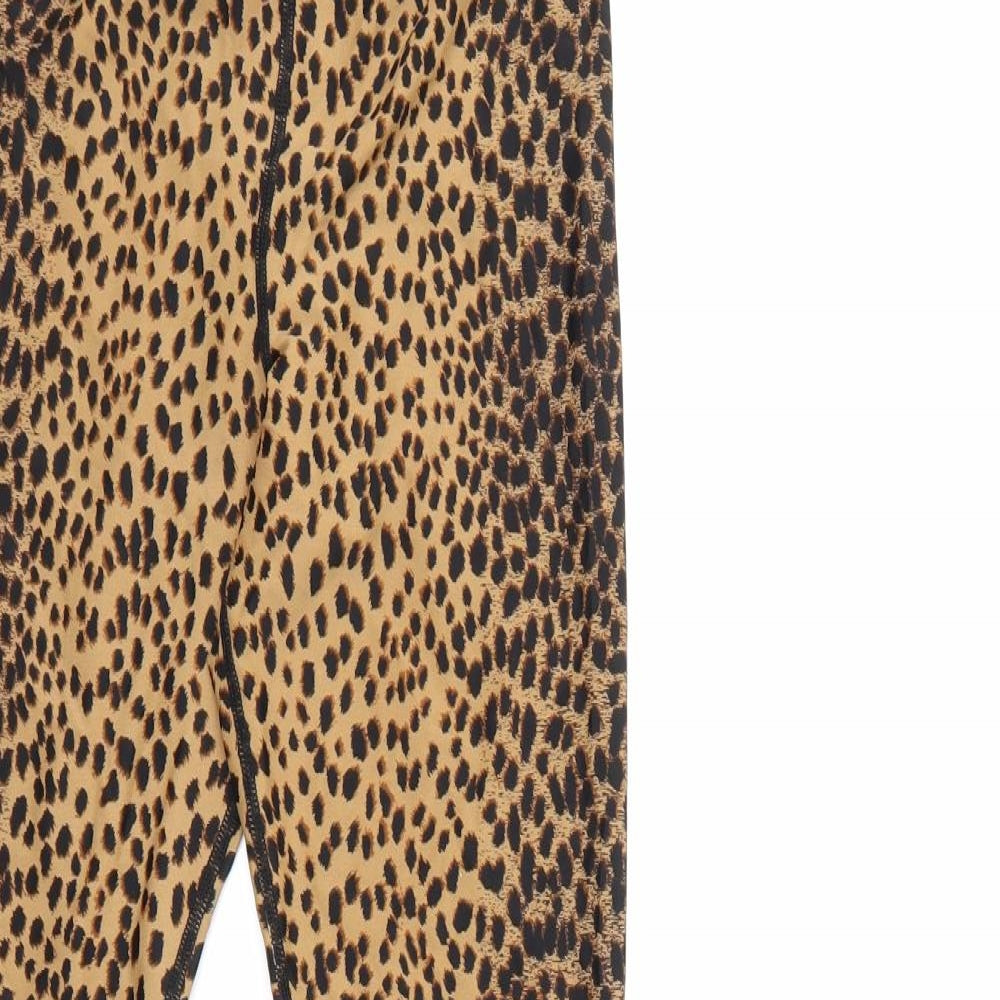 H&M Womens Brown Animal Print  Carrot Leggings Size S L28 in