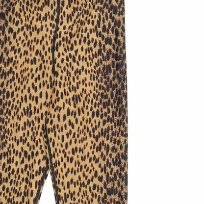 H&M Womens Brown Animal Print  Carrot Leggings Size S L28 in