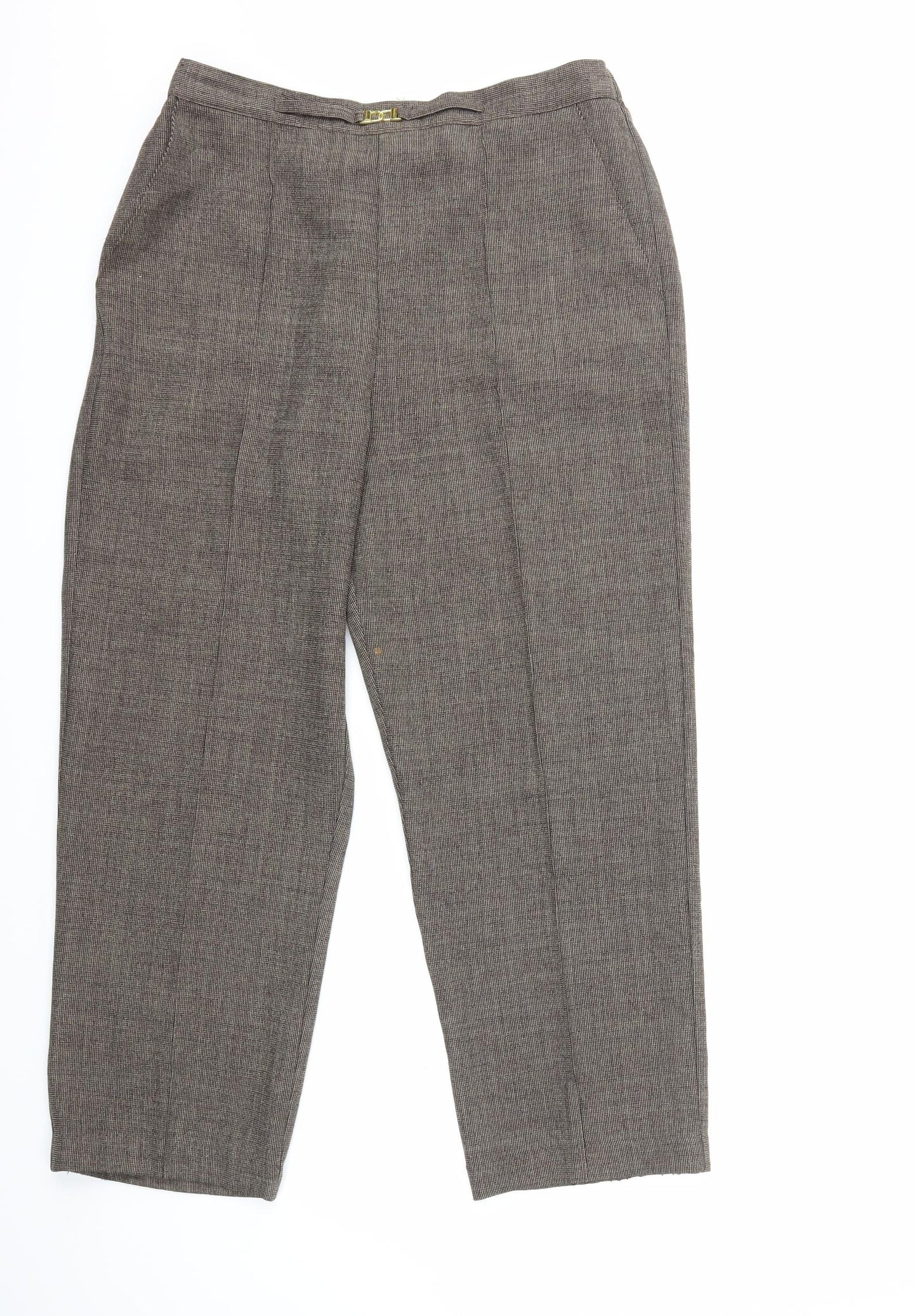 Womens UK Size 14 happit Regular Fit  Brown Trousers
