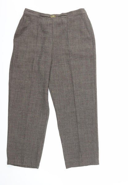 Womens UK Size 14 happit Regular Fit  Brown Trousers