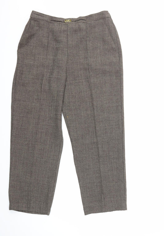 Womens UK Size 14 happit Regular Fit  Brown Trousers