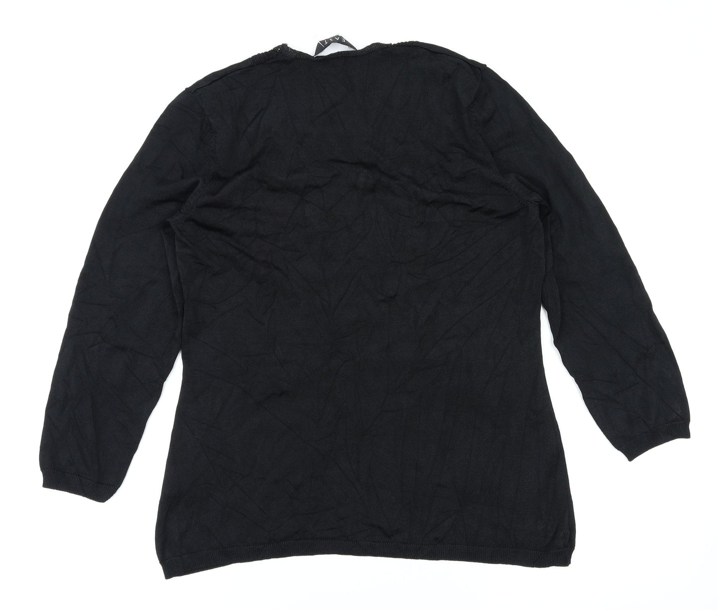 EAST Womens Black   Basic T-Shirt Size 14