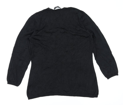 EAST Womens Black   Basic T-Shirt Size 14