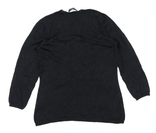 EAST Womens Black   Basic T-Shirt Size 14