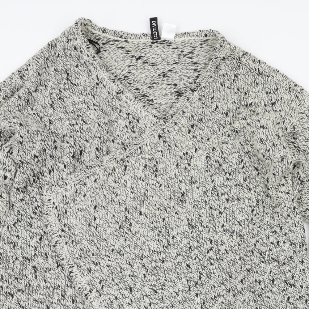 H&M Womens Grey   Cardigan Jumper Size L