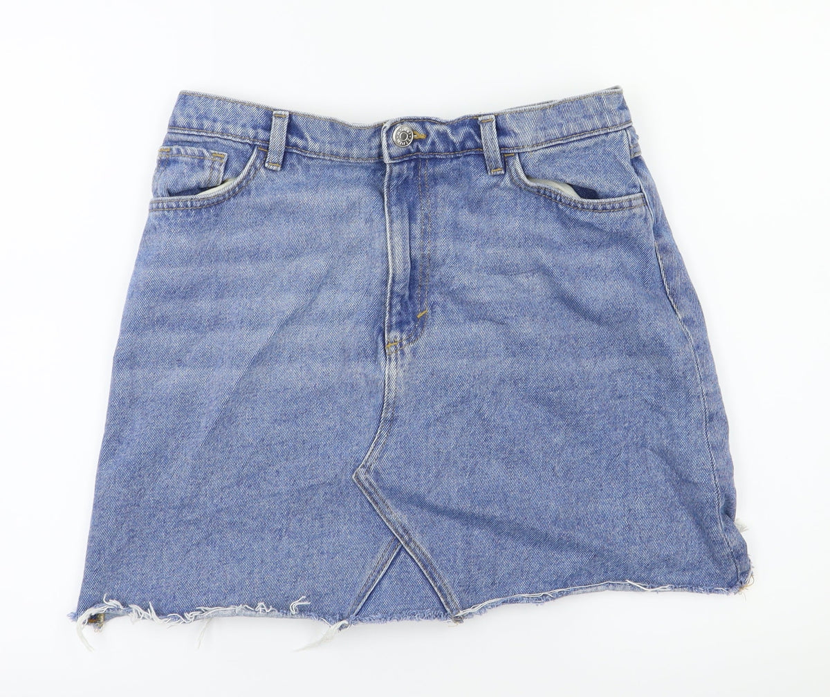 Monki Womens Blue   A-Line Skirt Size 40