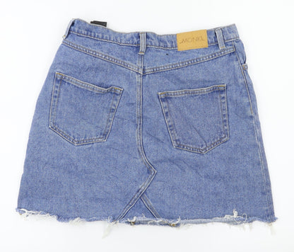 Monki Womens Blue   A-Line Skirt Size 40