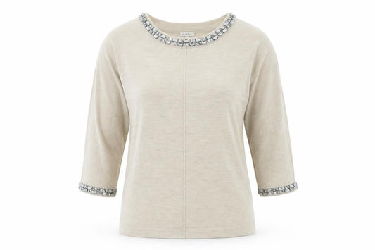 Part Two Womens Beige   Basic T-Shirt Size S