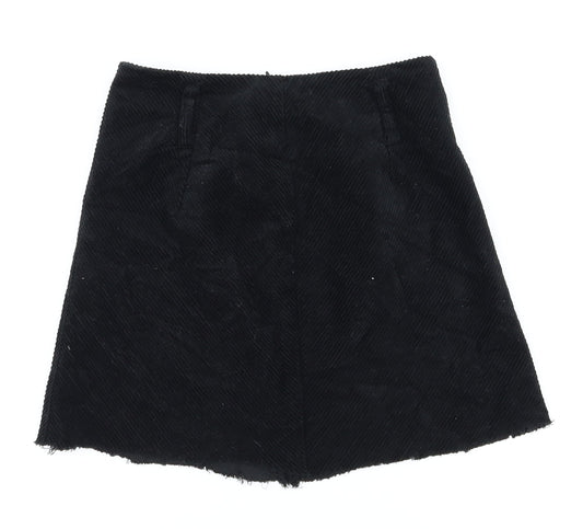 Denim&co Womens Black   A-Line Skirt Size 4