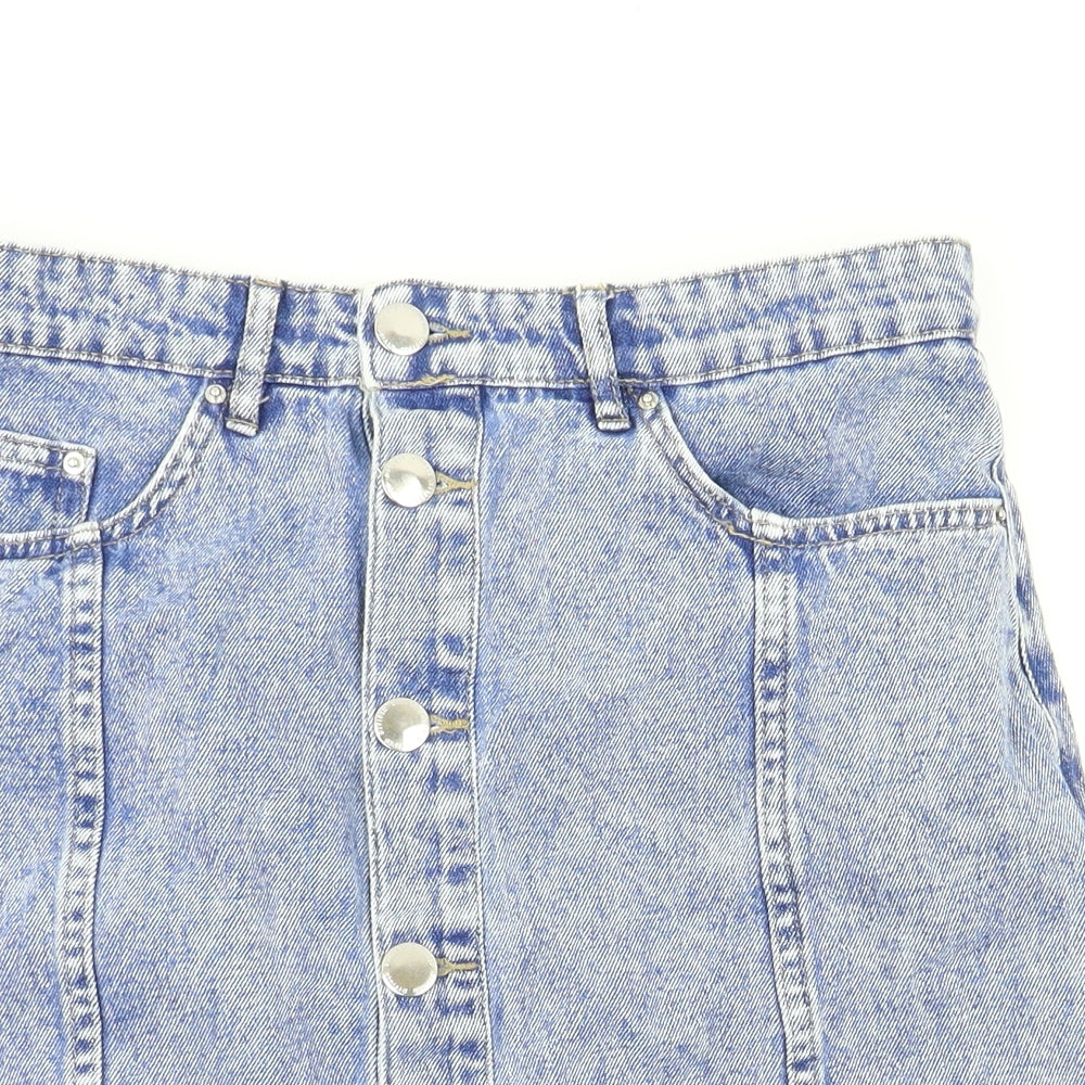 H&M Womens Blue   A-Line Skirt Size 10