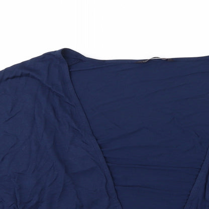 Marks and Spencer Womens Blue  Jersey Cardigan Jumper Size 10