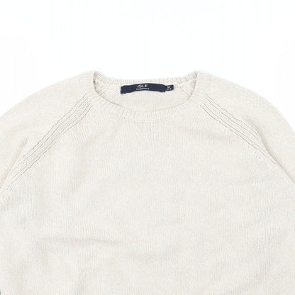 EWM Womens Beige  Knit Pullover Jumper Size M