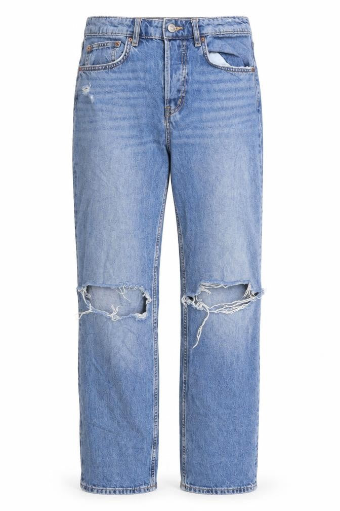 Womens UK Size 8 H&M Regular Fit Straight Blue Jeans