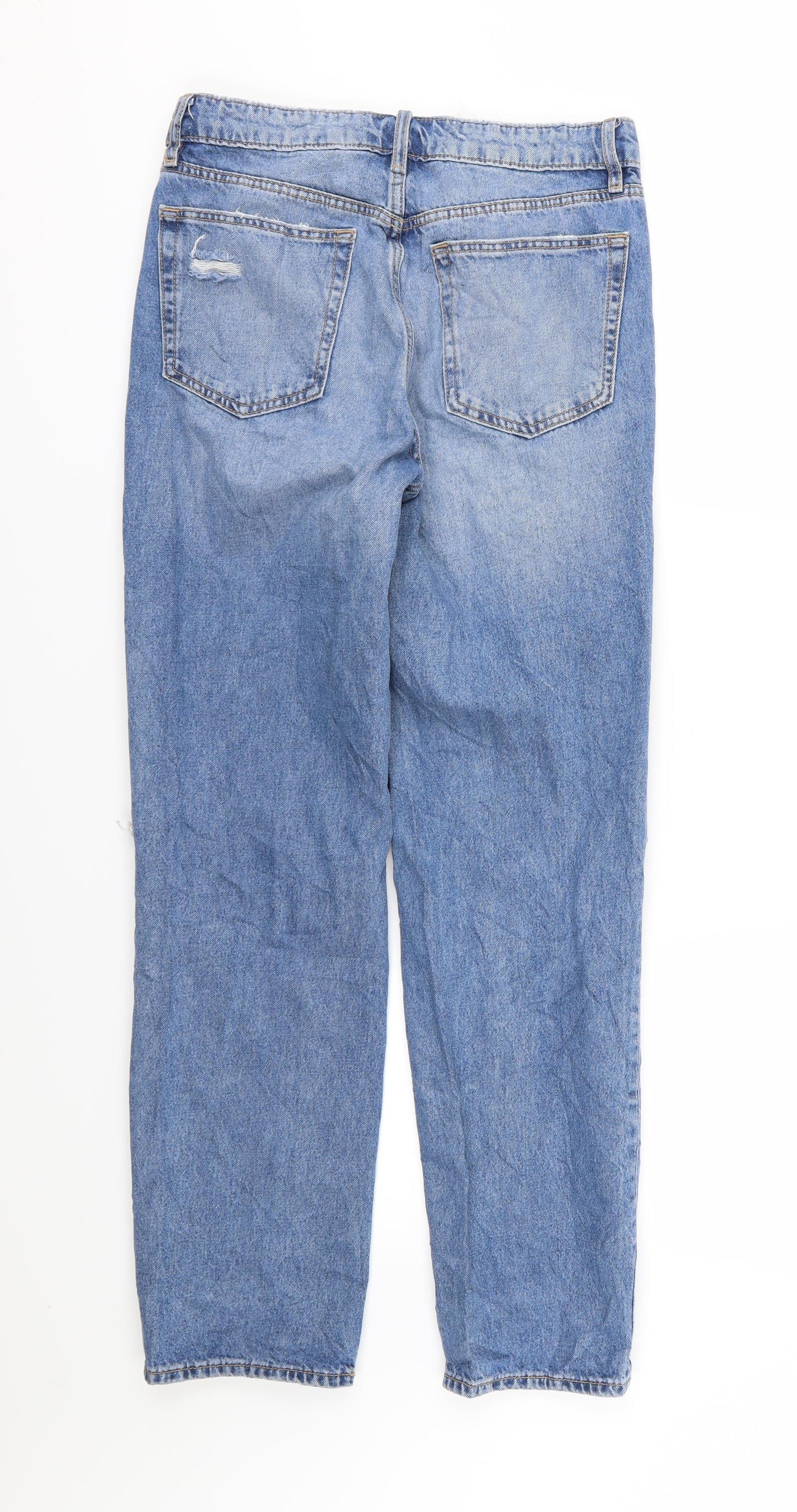 Womens UK Size 8 H&M Regular Fit Straight Blue Jeans