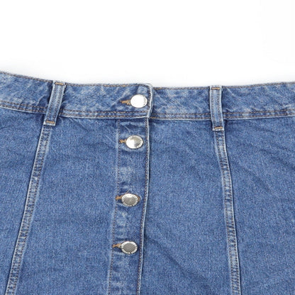 Divided by H&M Womens Blue  Denim A-Line Skirt Size 8