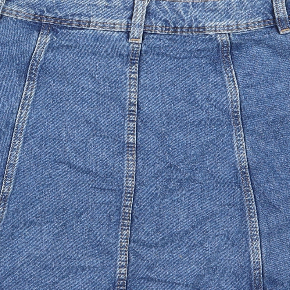 Divided by H&M Womens Blue  Denim A-Line Skirt Size 8