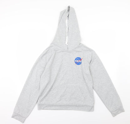 SheIn Womens Grey  Jersey Pullover Hoodie Size M  - NASA
