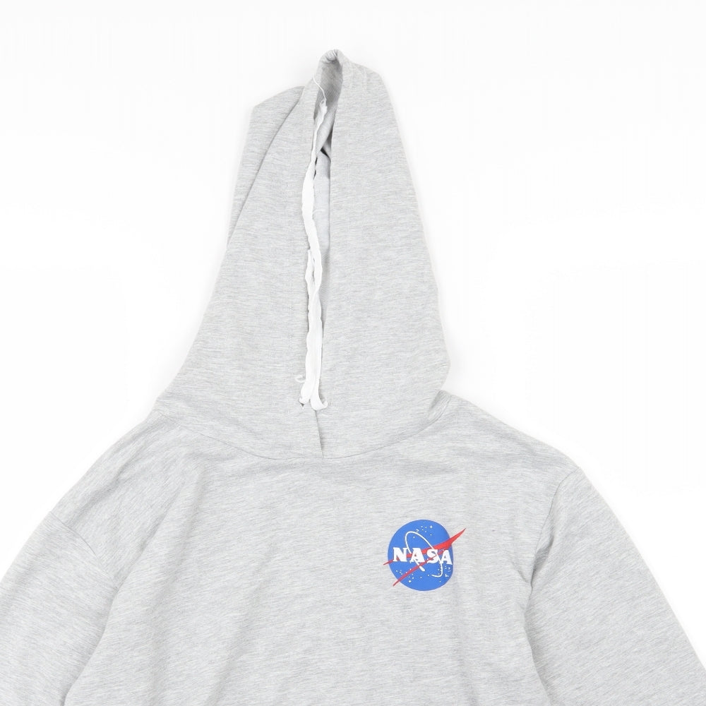 SheIn Womens Grey  Jersey Pullover Hoodie Size M  - NASA